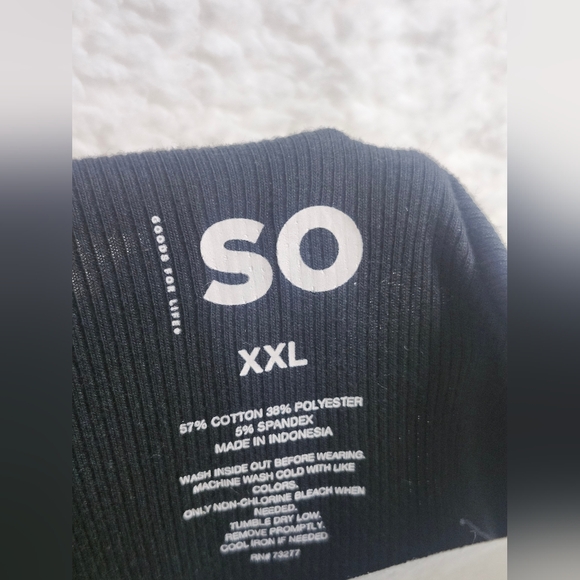 Black Sleeveless Button-Front Top SO Size: XXL - Picture 3 of 5